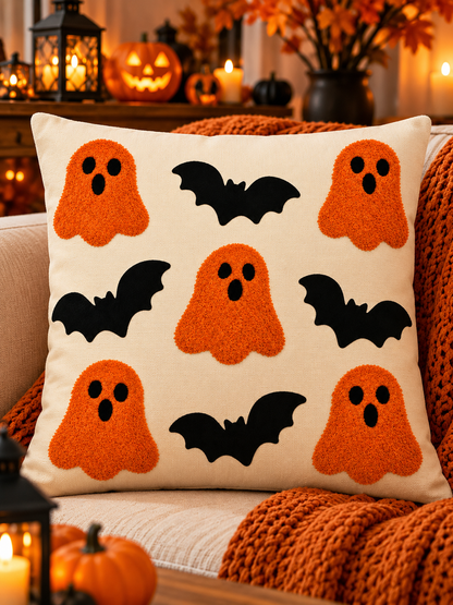 Halloween Temalı Dekoratif Kırlent Kılıfı 45x45 cm – 4’lü Set