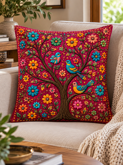 Ottoman Bloom 4’lü Dekoratif Kırlent Kılıfı Seti – Otantik Çiçek Desenli