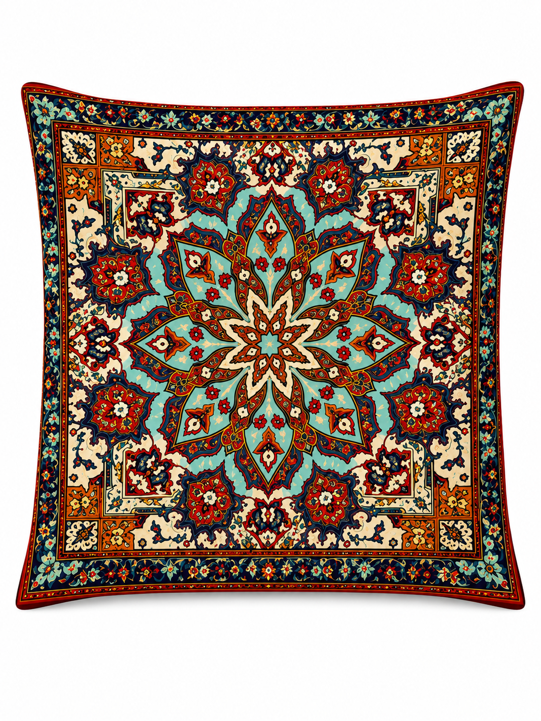 Safir Sultan 4’lü Dekoratif Kırlent Kılıfı Seti 43x43 cm Otantik Etnik Desenli