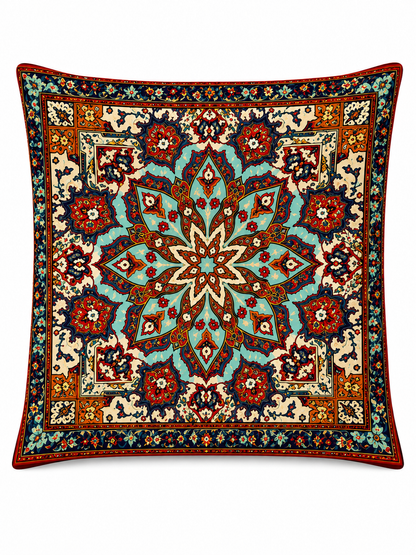 Safir Sultan 4’lü Dekoratif Kırlent Kılıfı Seti 43x43 cm Otantik Etnik Desenli