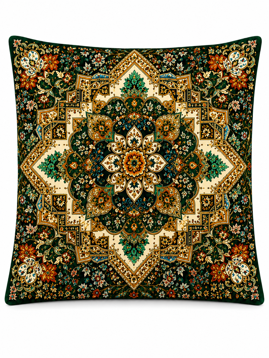 Safir Sultan 4’lü Dekoratif Kırlent Kılıfı Seti 43x43 cm Otantik Etnik Desenli