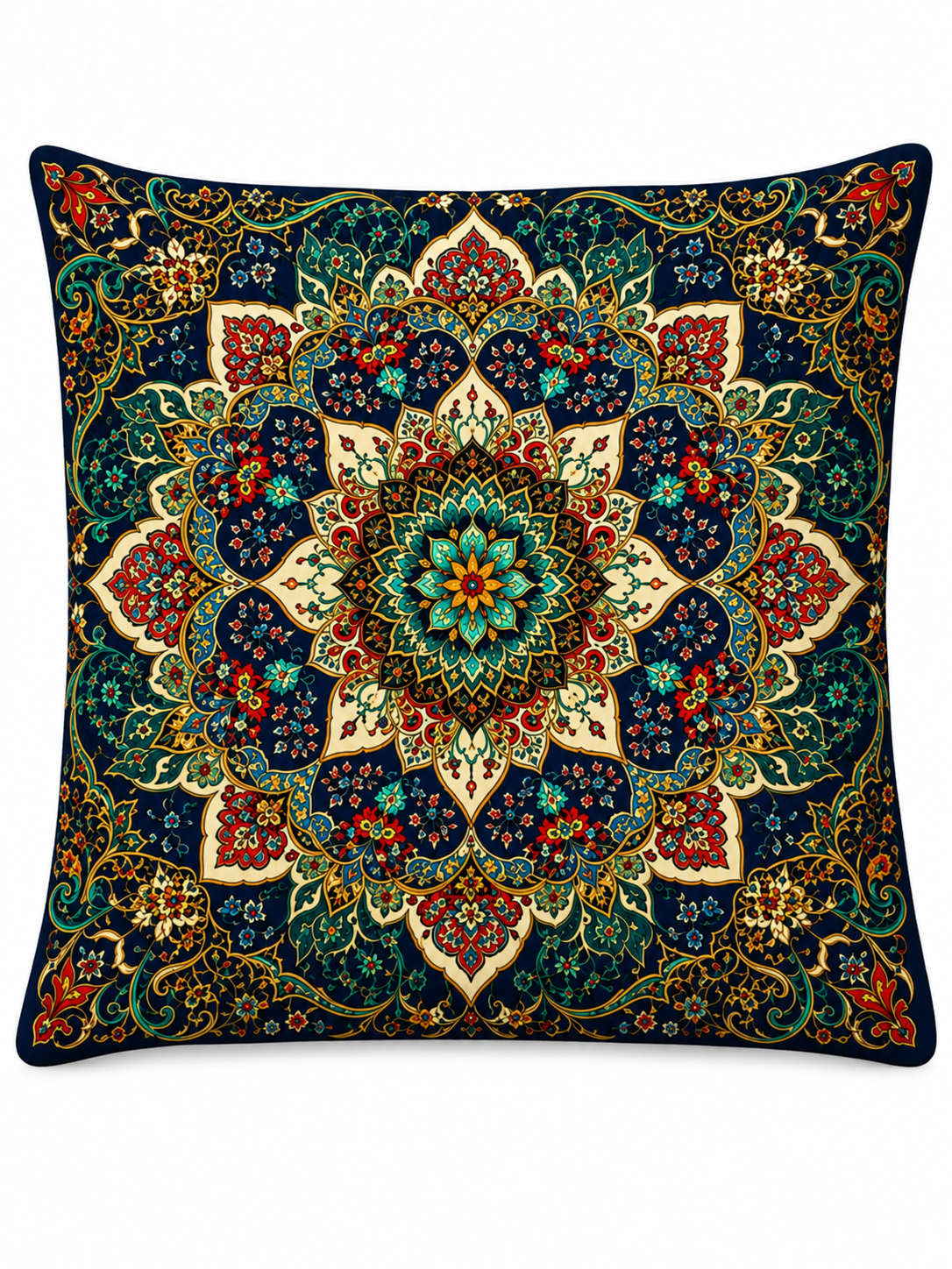 Safir Sultan 4’lü Dekoratif Kırlent Kılıfı Seti 43x43 cm Otantik Etnik Desenli